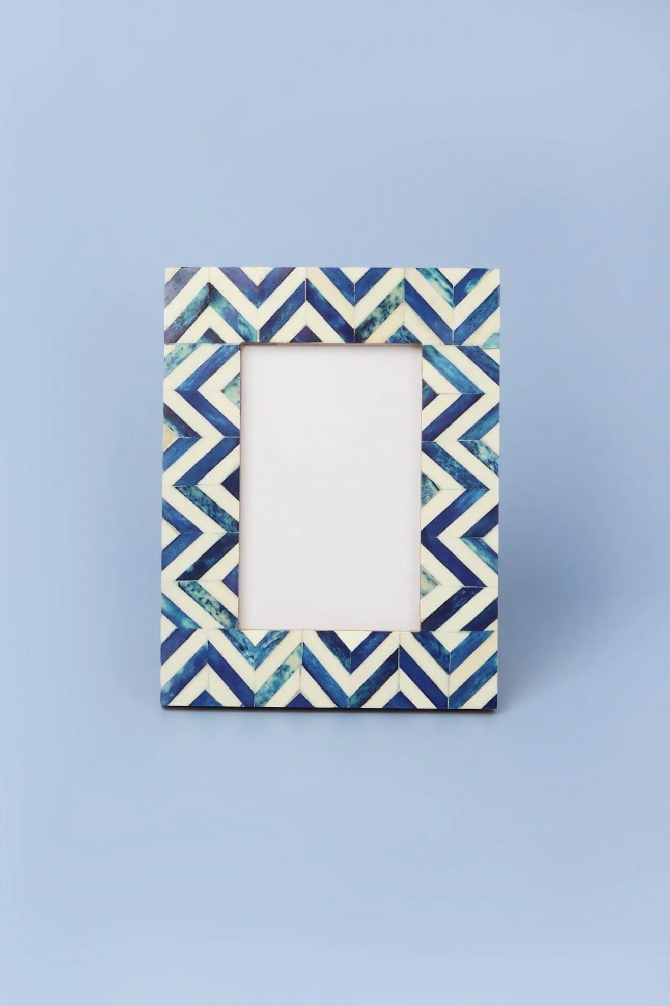 Blue Wave Chevron Pattern Stylish Photo Frames