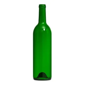 Bordeaux Wine Bottles - 750 ml, Champagne Green - Case of 12