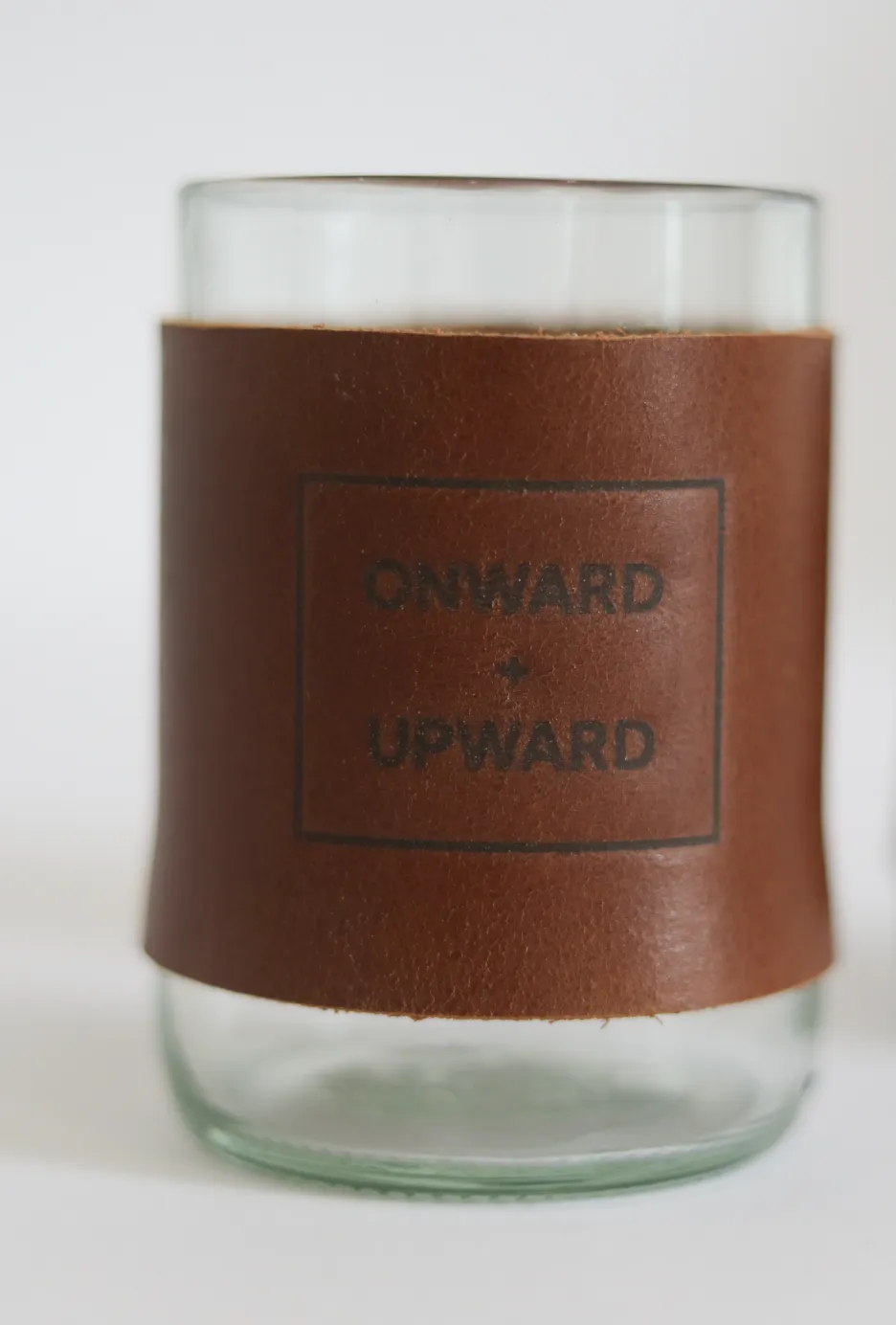 Bourbon Glass with Leather Wrap