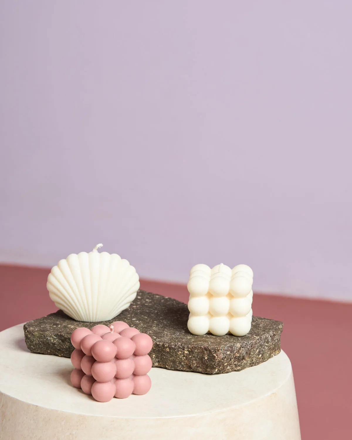 BUBBLE TROUBLE CANDLE ROSE