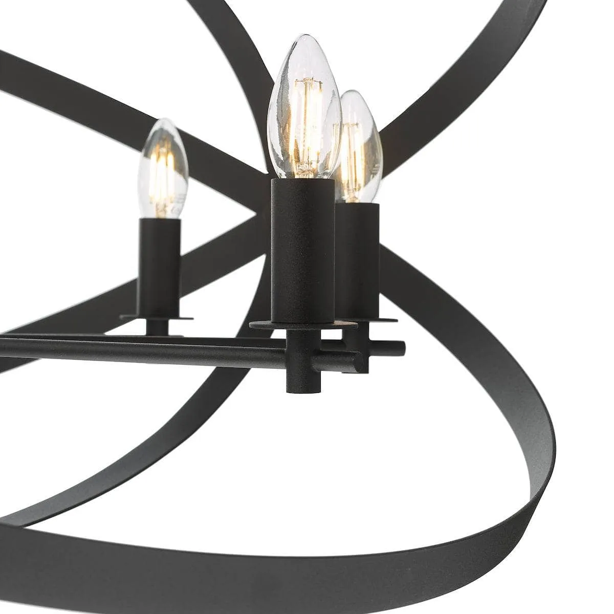 Cadiz 8 Light Pendant Light - Black
