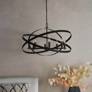 Cadiz 8 Light Pendant Light - Black