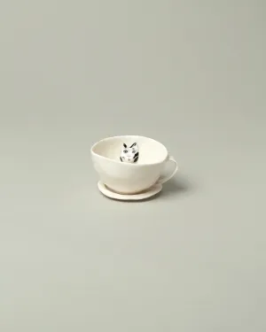 Cat Tea Cup with Saucer
