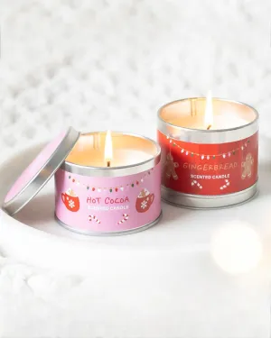 Christmas Snuggle Season Tin Candles