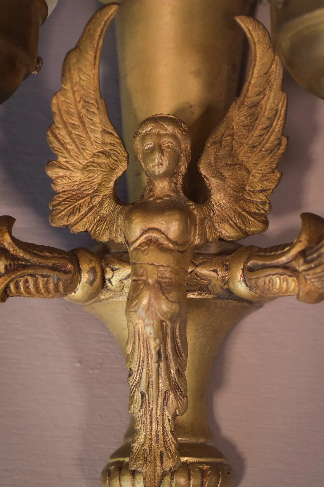 Classical Style - Pair of Wall Lamps with Angels