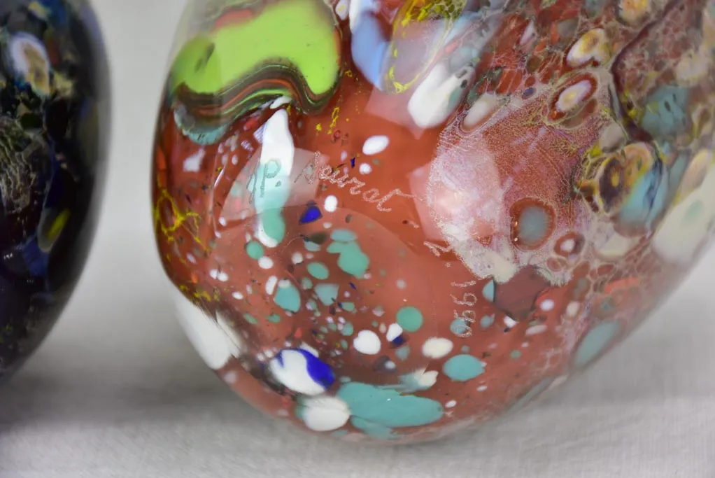 Collection of three Murano glass vases from the 1950's