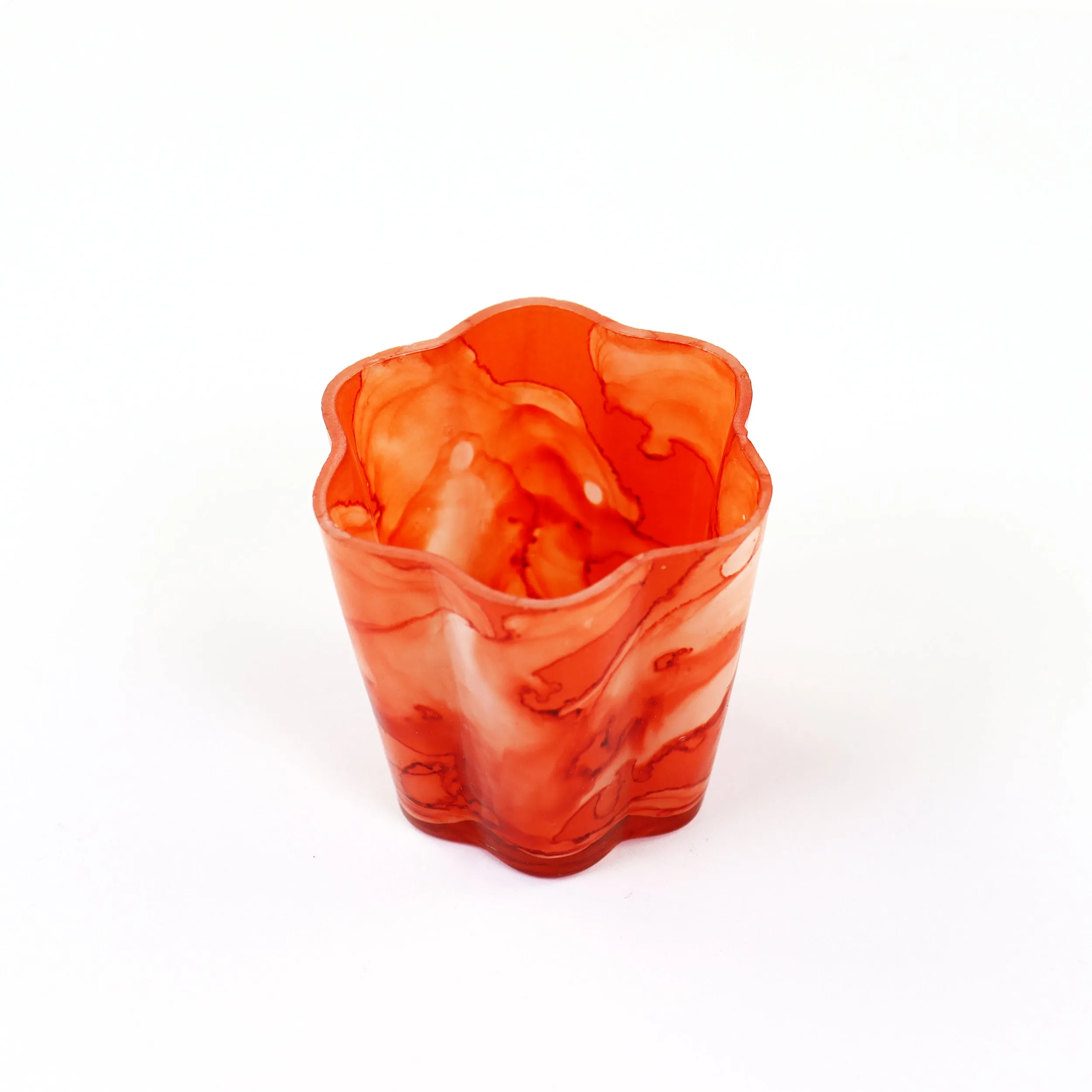Coral Large Petal Votive