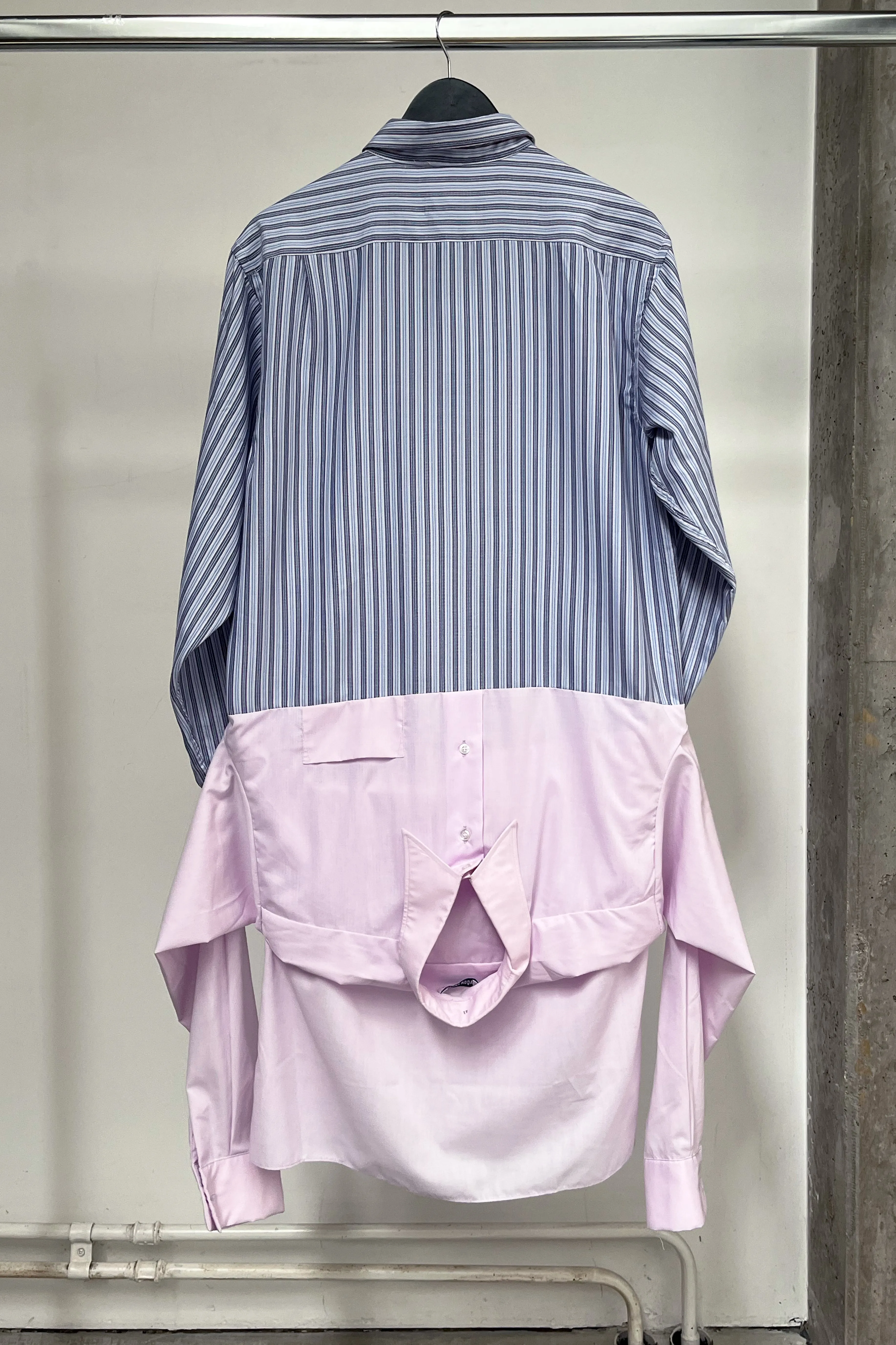 COX shirt stripes blue and pink