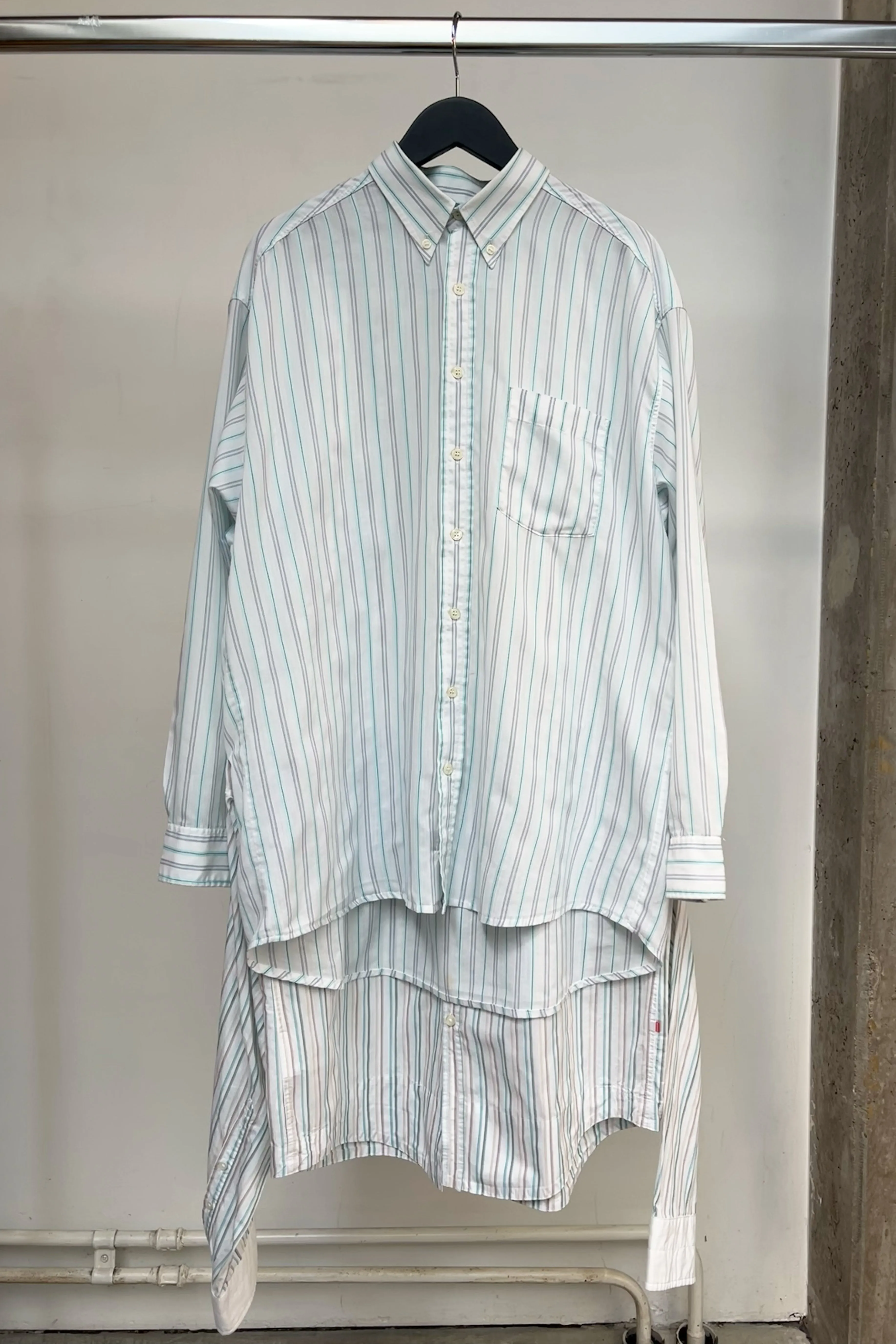COX shirt stripes green
