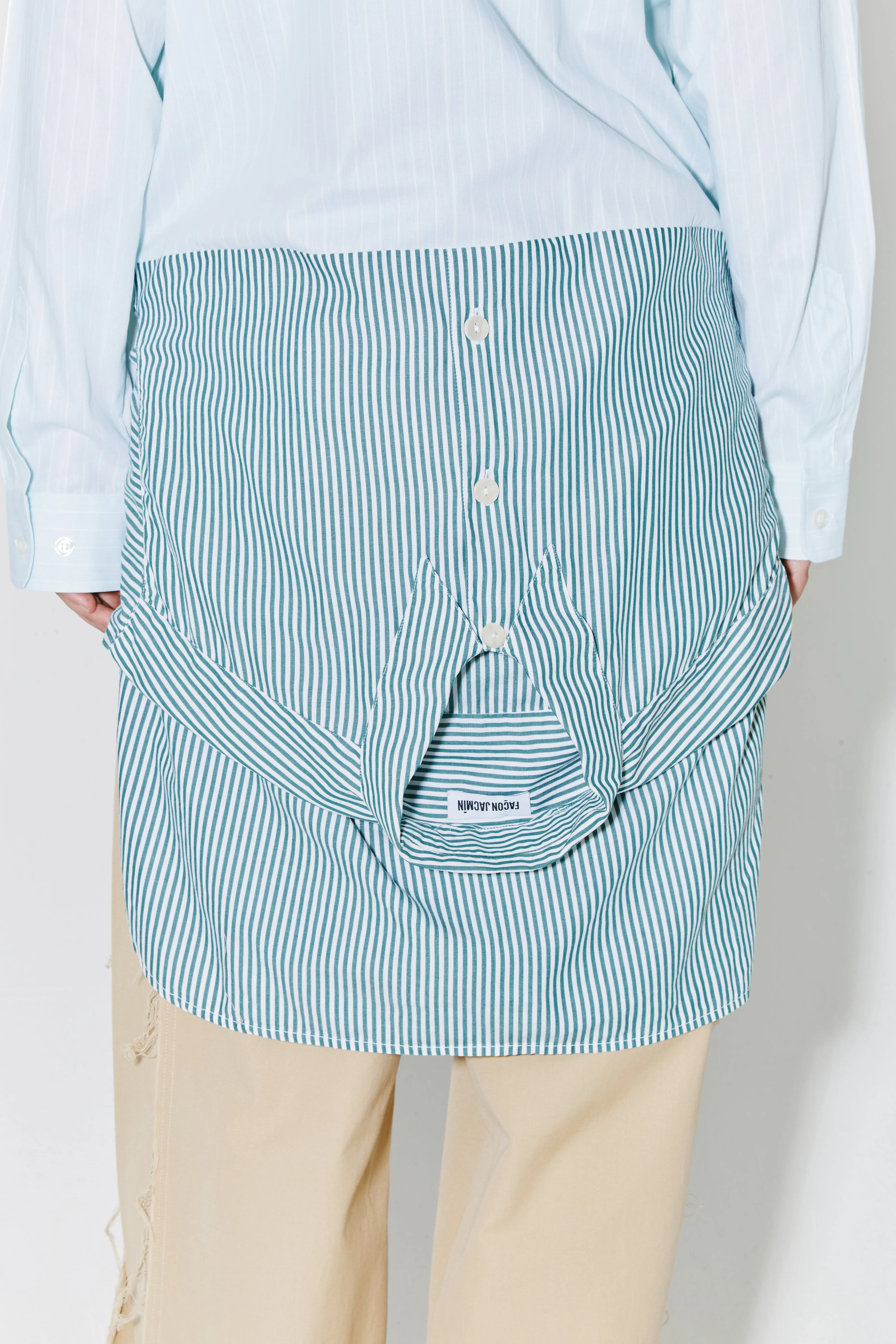COX shirt stripes green