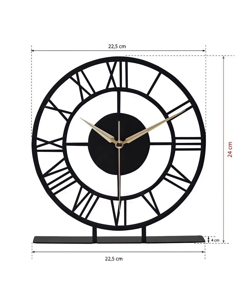 Creative Metals Desktop Clock, Table Clock, Modern Design, Office Gift, 9.5INCH, Silent Mechanism