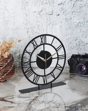 Creative Metals Desktop Clock, Table Clock, Modern Design, Office Gift, 9.5INCH, Silent Mechanism