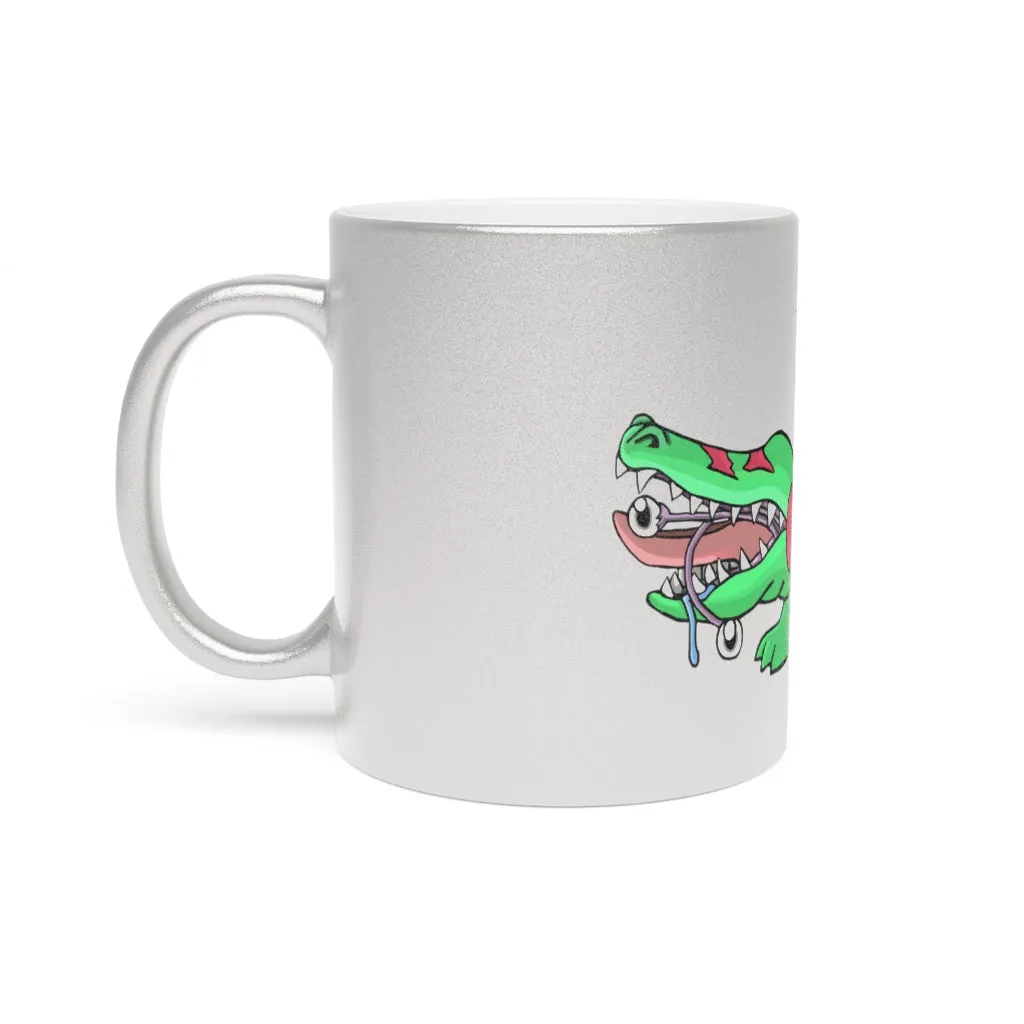 Crocodilas Metallic Mug (Silver / Gold)
