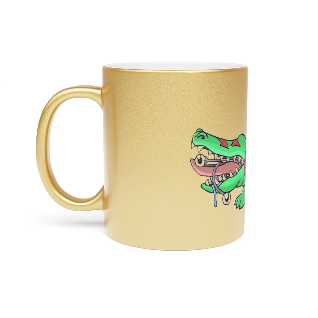 Crocodilas Metallic Mug (Silver / Gold)