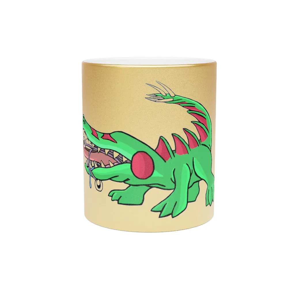 Crocodilas Metallic Mug (Silver / Gold)