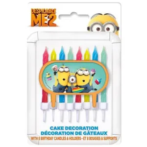 Despicable Me - Cake Decor with 8 Candles and Holders