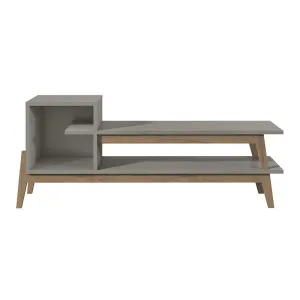 Essence 73.82" TV Stand with 2 Shelves in Grey