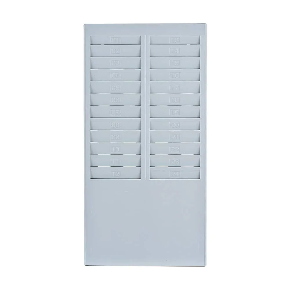 Festnight DOYO Time Card Rack Wall Mount Holder 24 Pocket Slot for Attendance Recorder Punch Time Office