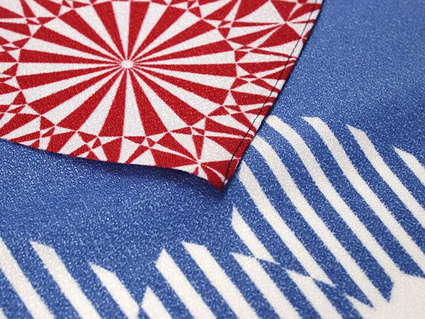 Furoshiki, Japanese Traditional Handkerchief Wrapping Cloth - Eco Cloth Series Mt.Fuji Kiriko Glass Pattern