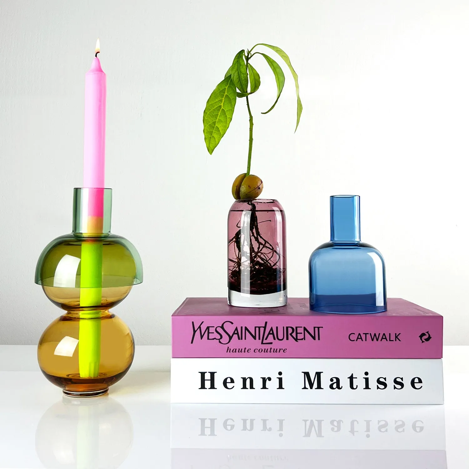 Fusion Lemon - Candle Holder Set - Flip Vases & Candle Holders - Cloudnola