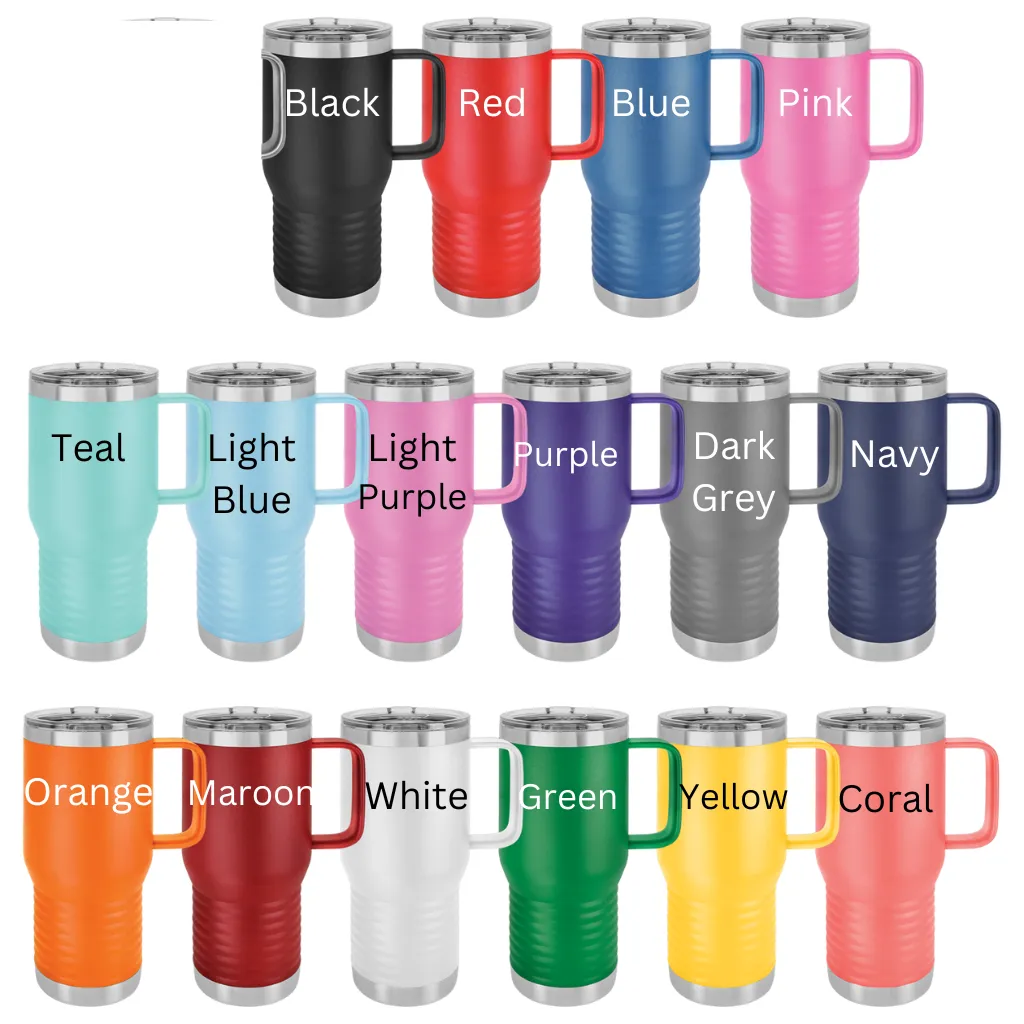 FZ United Boys Lacrosse Stainless Etched Travel Mug With Handle