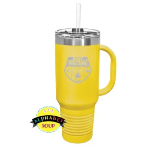 FZ United Boys Lacrosse Stainless Etched Travel Mug With Handle