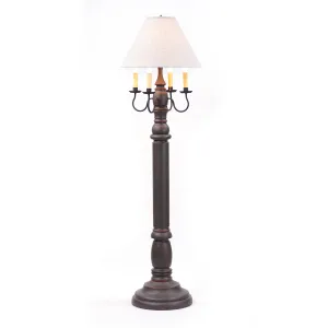 General James Floor Lamp in Espresso with Linen Ivory Shade
