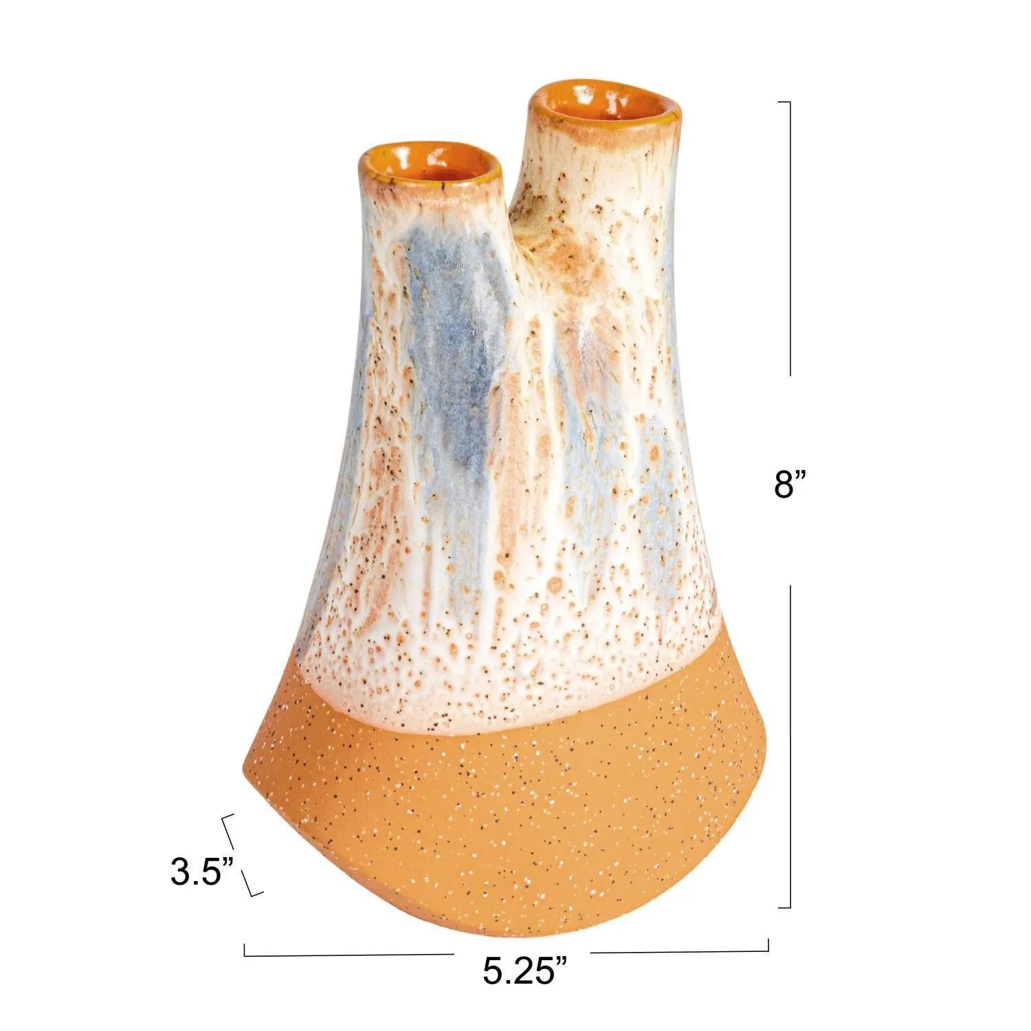 Glazed Double-Neck Vase
