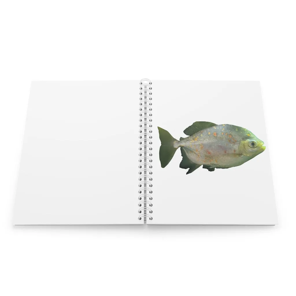Glitter Green Fish with Specs Spiral Notebook