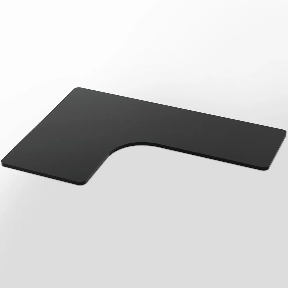 Glossy Black L-shape Standing Desk Top 160CM - Artiss