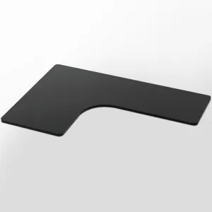 Glossy Black L-shape Standing Desk Top 160CM - Artiss