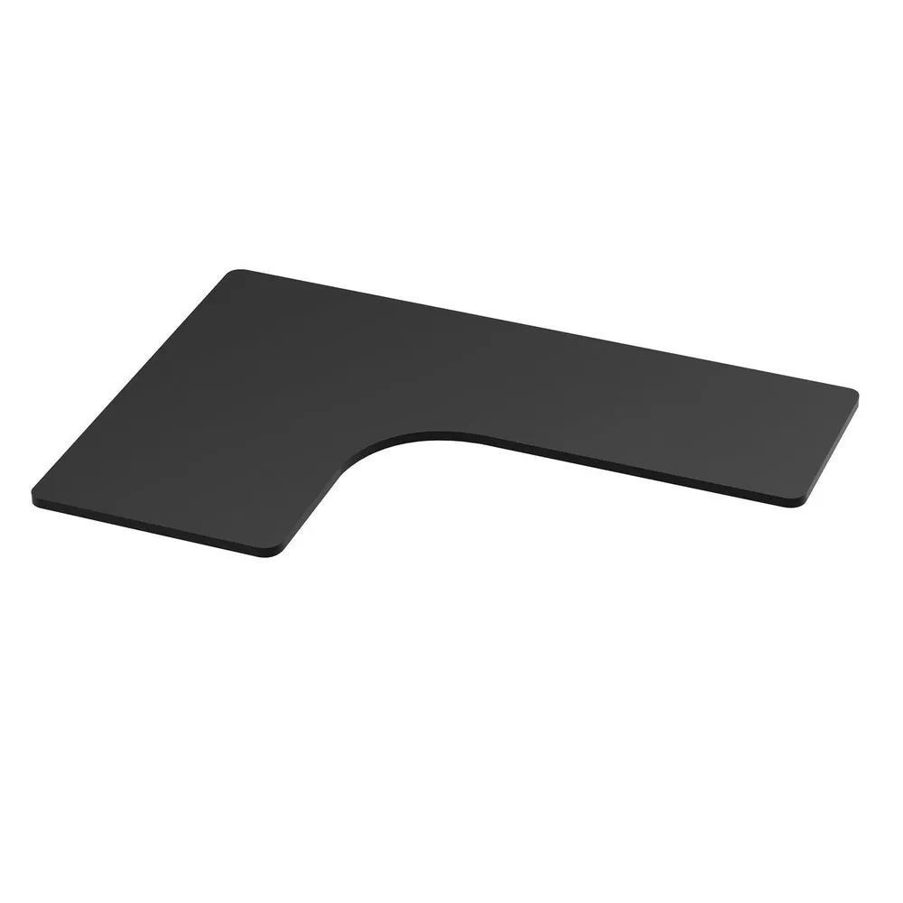 Glossy Black L-shape Standing Desk Top 160CM - Artiss