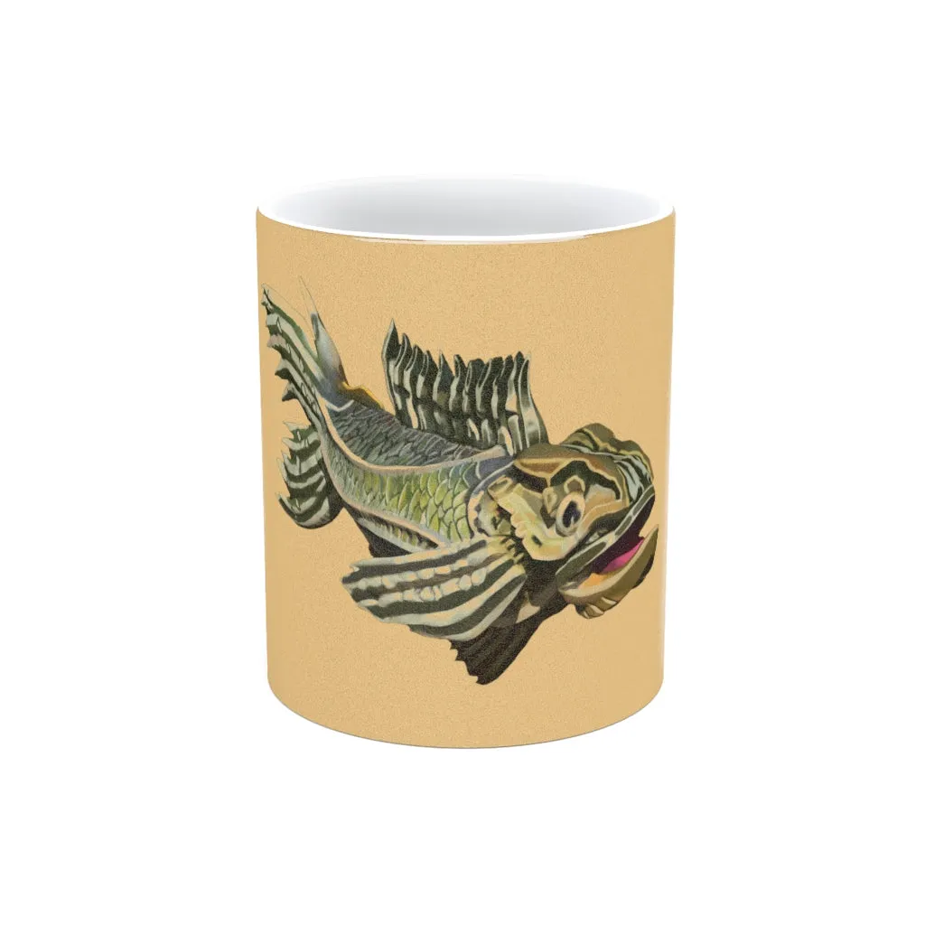 Green Fish Metallic Mug (Silver / Gold)