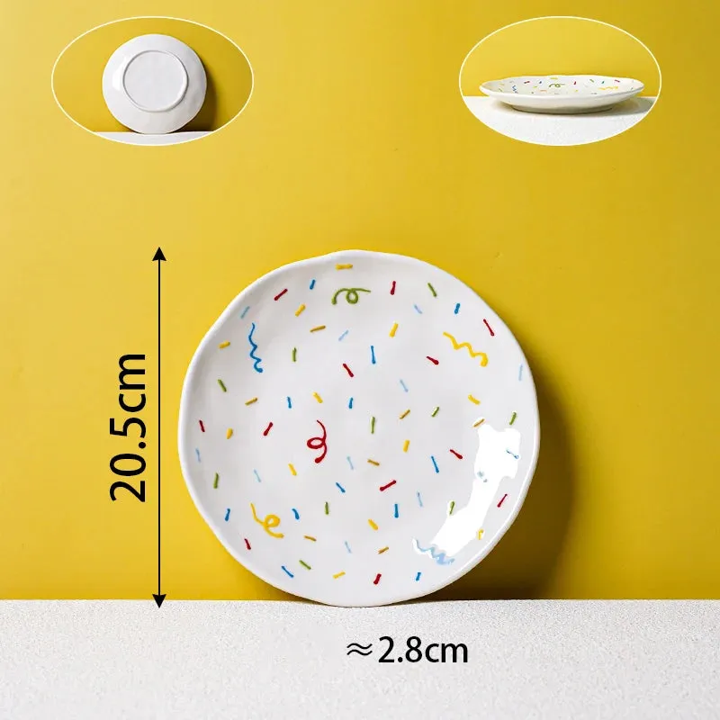 Handheld Irregular Ceramic Dinner Plates