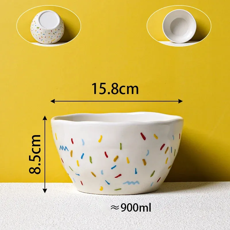 Handheld Irregular Ceramic Dinner Plates