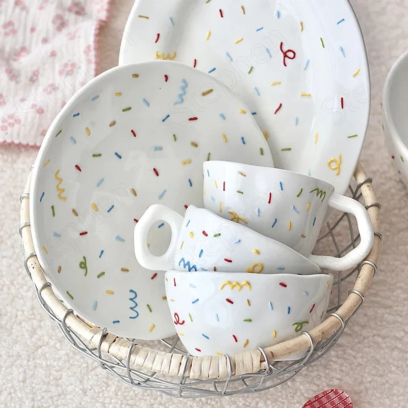 Handheld Irregular Ceramic Dinner Plates