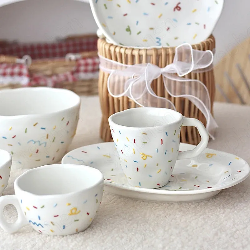 Handheld Irregular Ceramic Dinner Plates