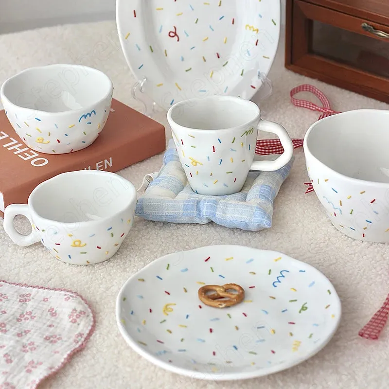 Handheld Irregular Ceramic Dinner Plates