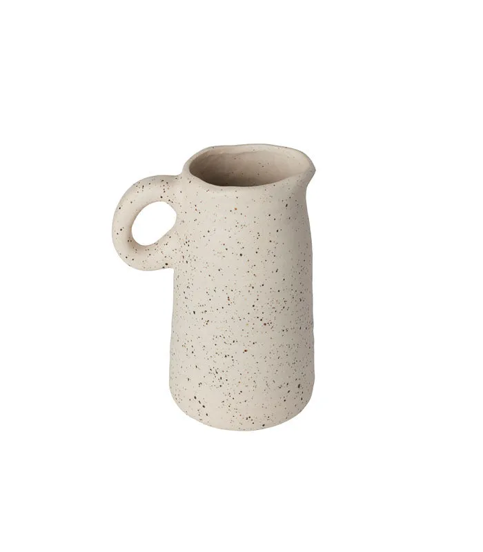 Ivory Speckled Jug Vase