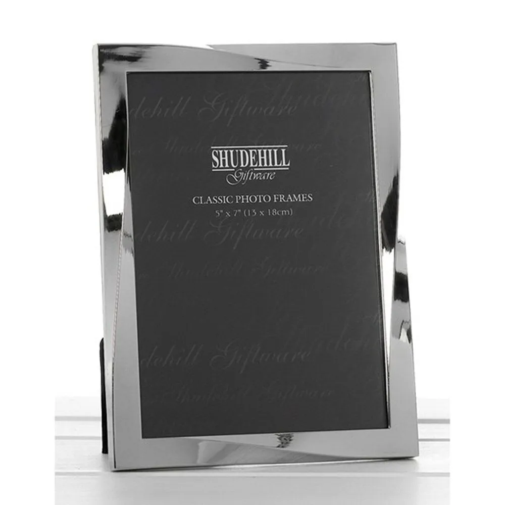 Joe Davies 5x7 Polished Silver Twist Photo Frame