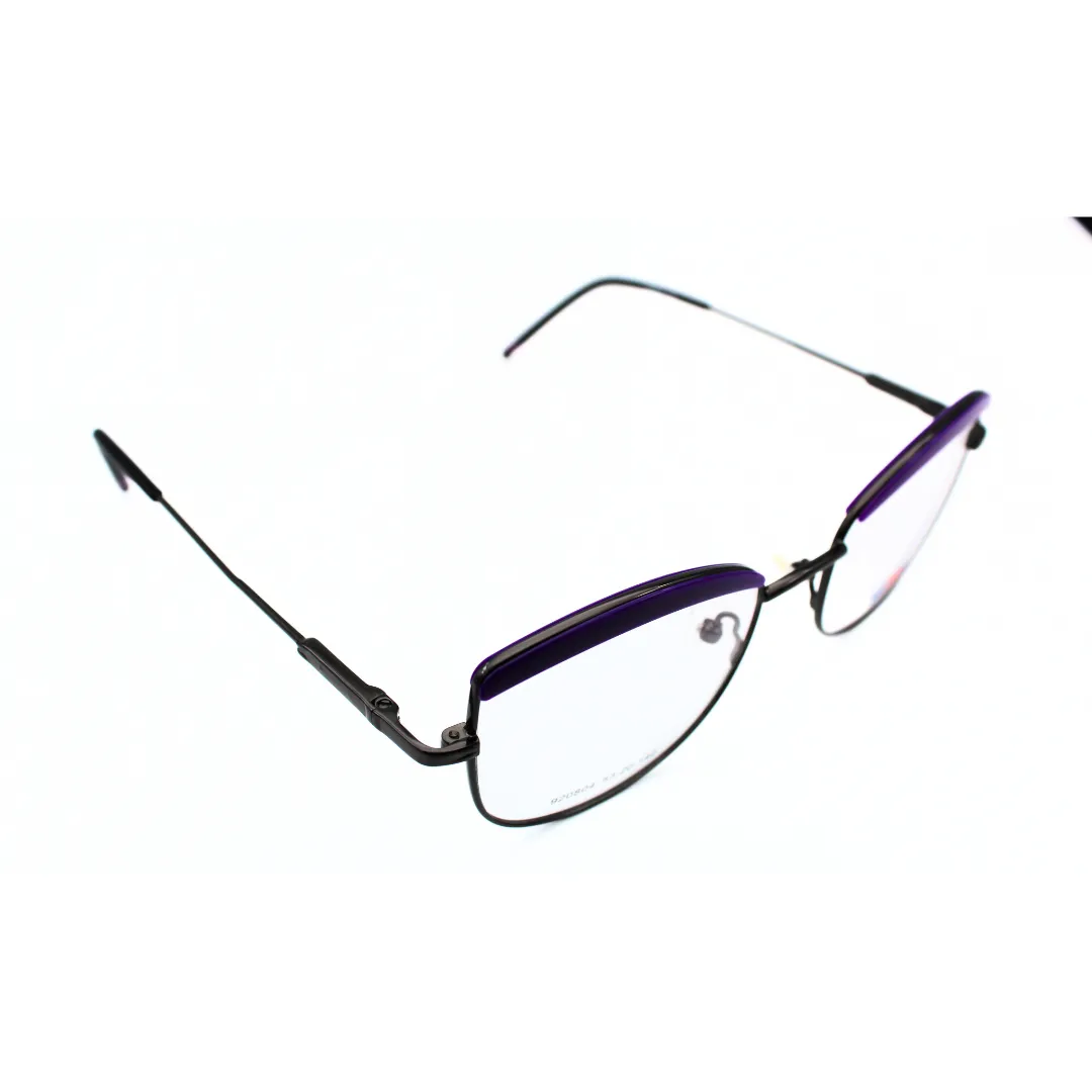 Jubleen's Frame Metal Cat Eye Territ 920804 Cat Eye Purple Eye Glass - Gunmetal Black Make a Statement with These Bold and Stylish Cat Eye Frames