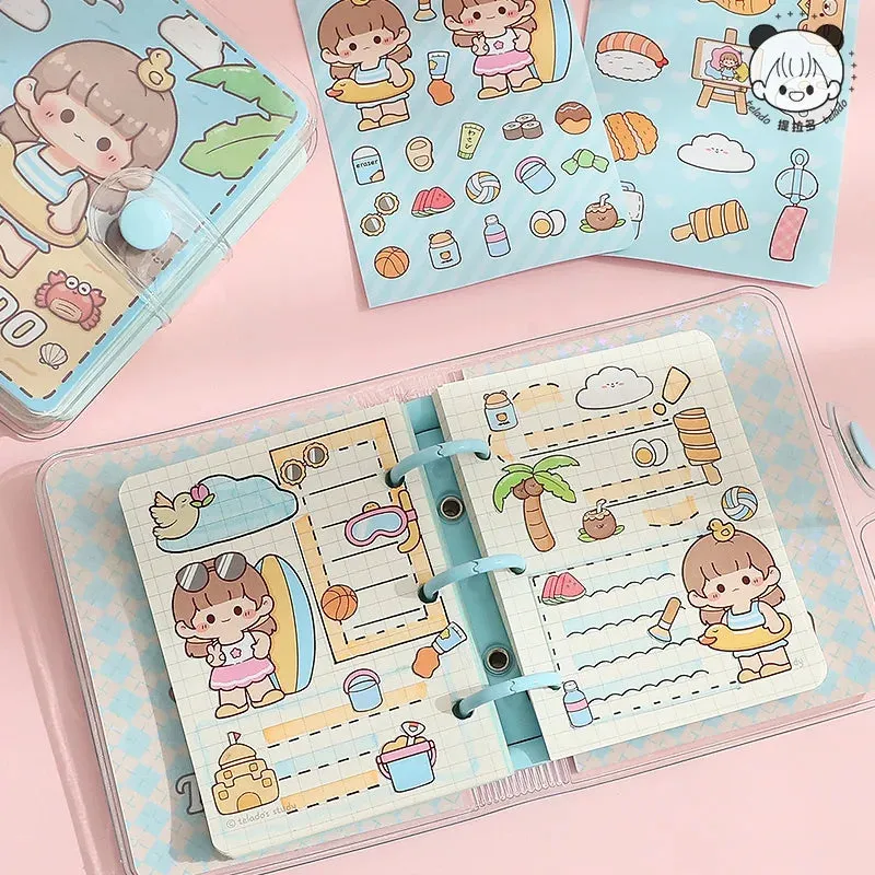 Kawaii Girl Summer Seaside Notebooks