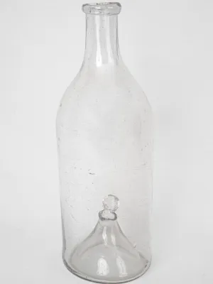 Large antique blown glass fish trap from Provence 16½"