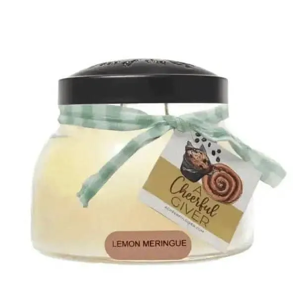 Lemon Meringue Scented Candle - 22 Oz, Double Wick, Mama Jar