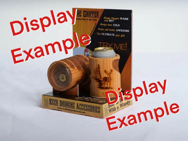 Lighthouse Engraved Wood Can Cooler - Men's Gift