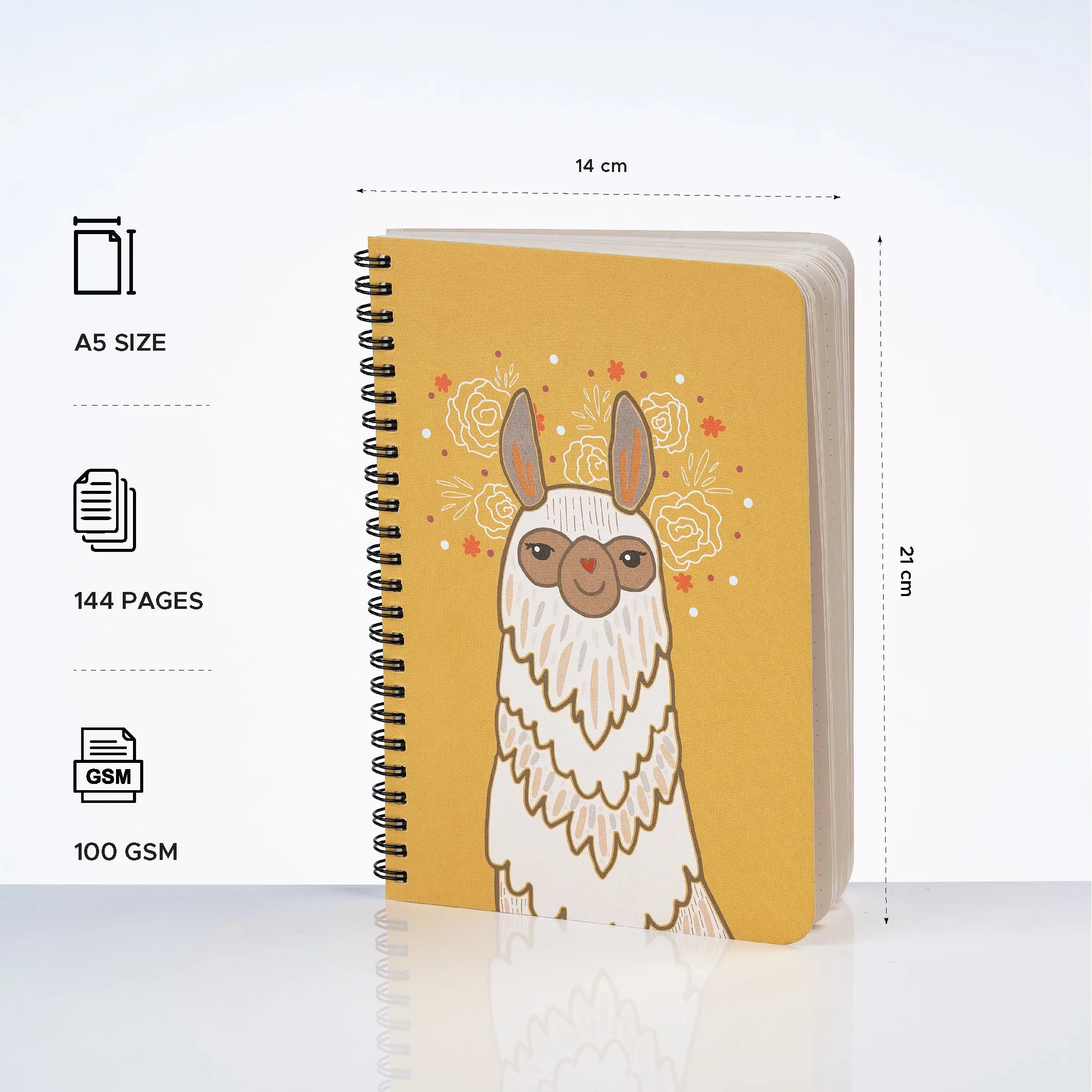 Llama: Plain Spiral Notebook
