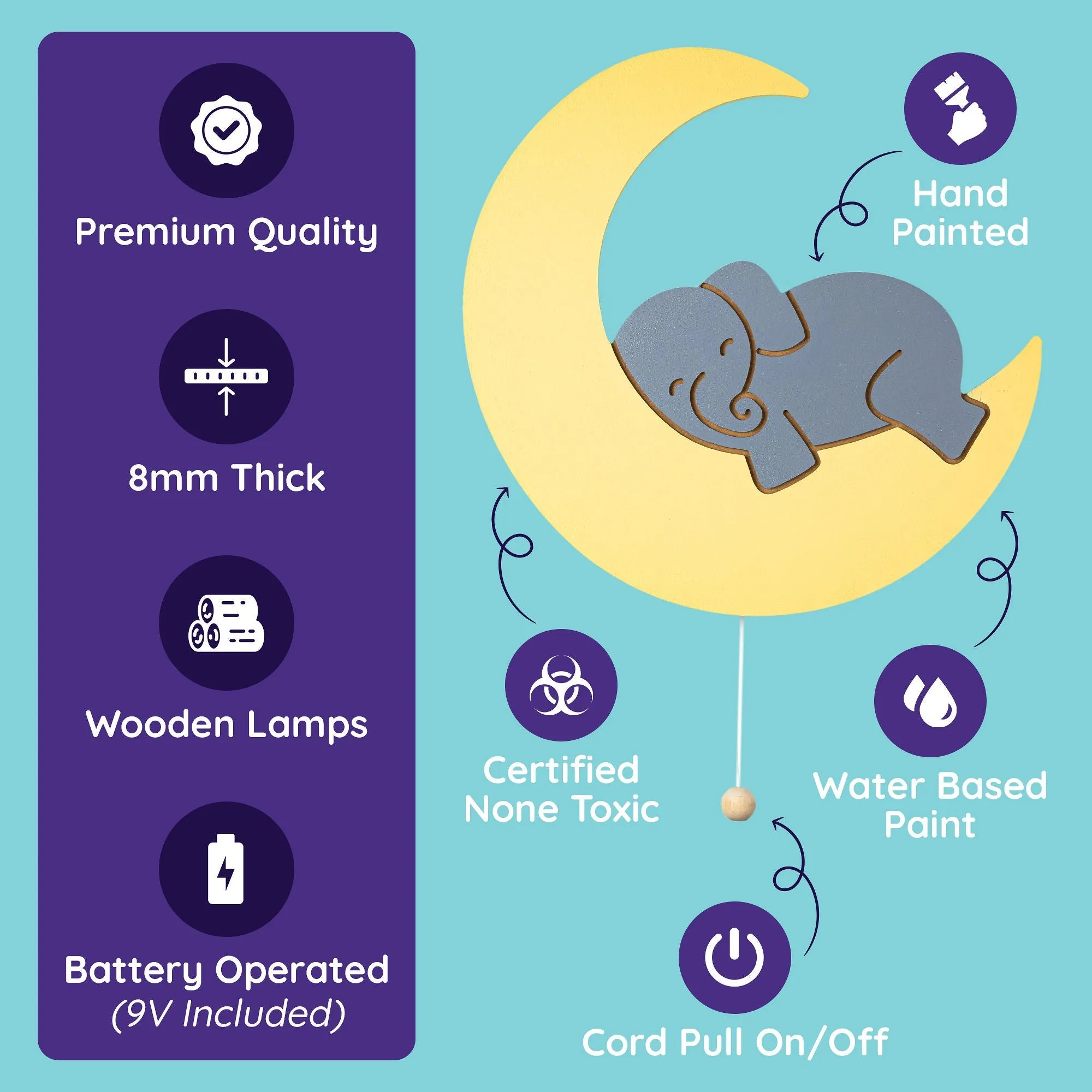 LumiDreams Wall Light - Kid's Decor Nightlight Balloons