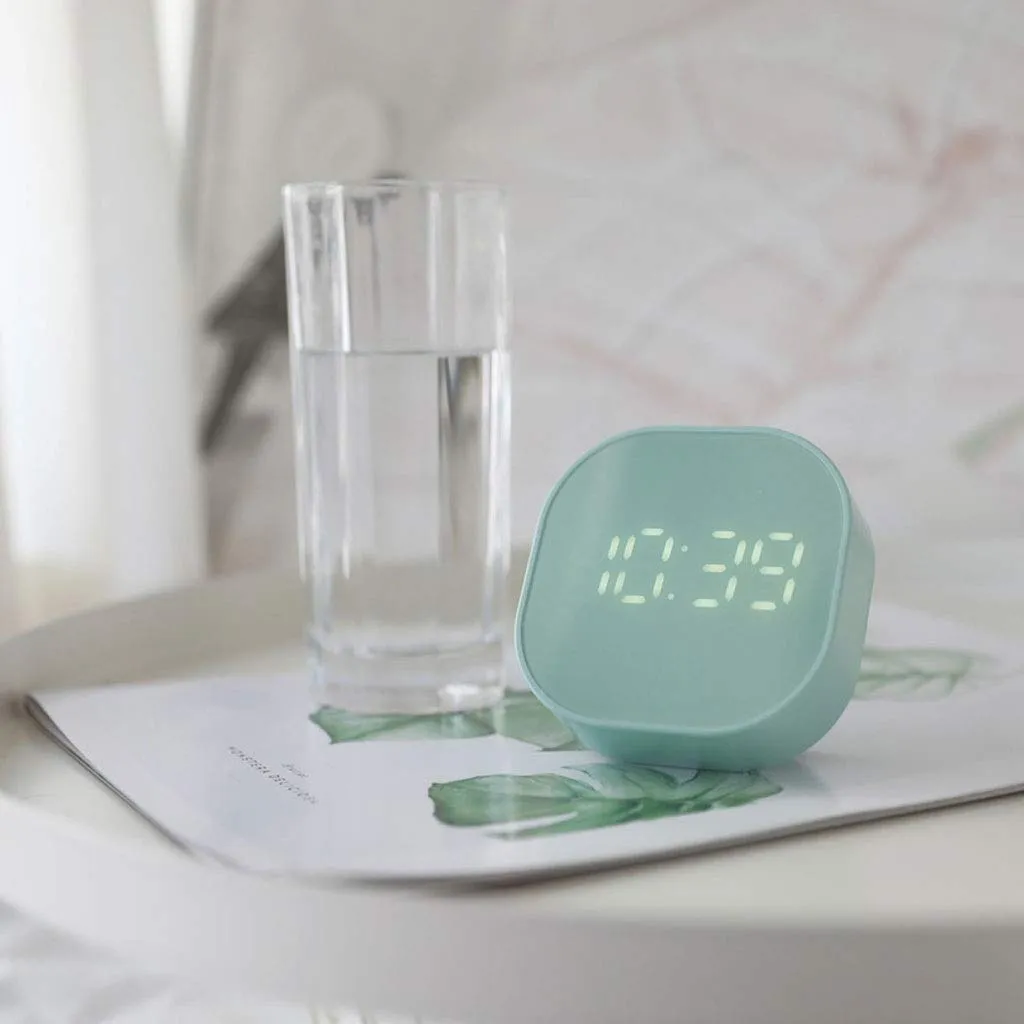 LVTFCO Cute 3.2 Inch Student Smart Cube Mini Multi-Function Digital Small Desk Clock Tabletop Decorative Clock