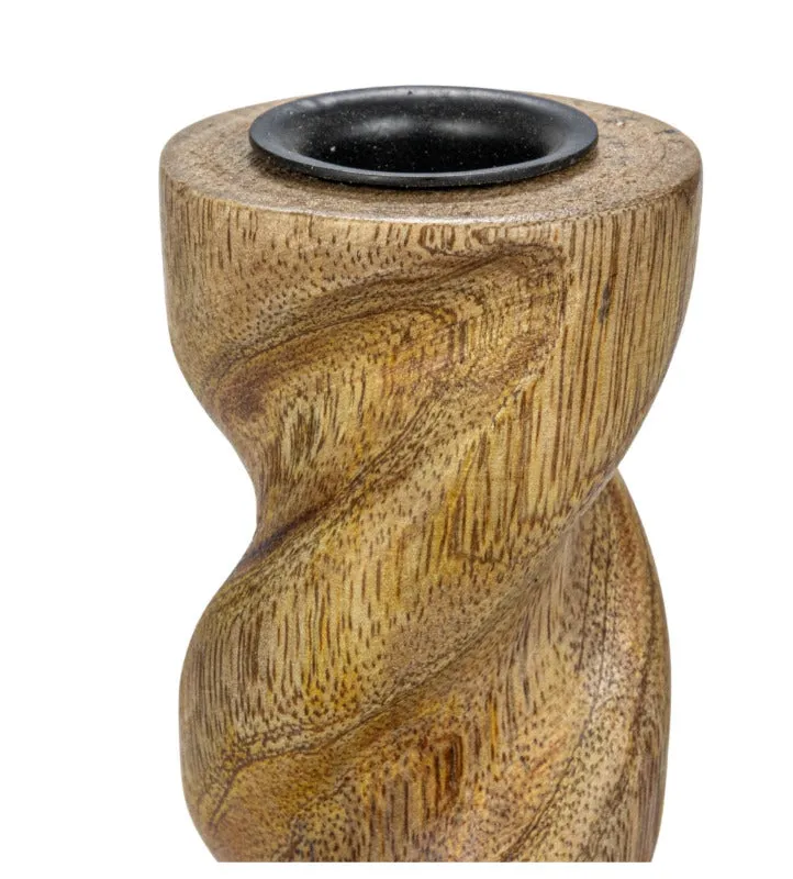Mango Wood Twisted Taper Holder