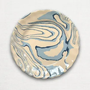 Marbled Dessert Plate XVIIIe in Belle Île (BI #1113)